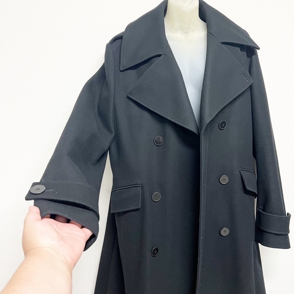 Kenneth Cole New York Womens Double Breasted Longline Wool Cashmere Blend Coat - Picture 2 of 7